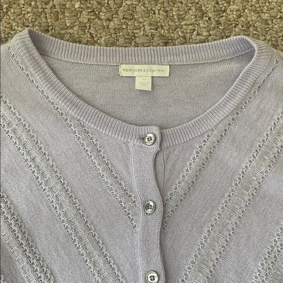 NY & Co Lavender Sweater, Size XS - Picture 2 of 7